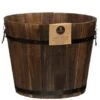 Large Burntwood Barrel Planter 1 Large Burntwood Barrel Planter -Big Brand Store 296999 large burntwood barrel planter