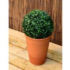 Solar Powered Topiary Ball - White LED 28cm -Big Brand Store 3069331 hanging topiary night edit1