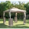 B&M Luxury Steel Framed Gazebo 2.5m - Taupe 2 B&M Luxury Steel Framed Gazebo 2.5m - Taupe -Big Brand Store 318959 GAZEBO 1