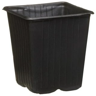 B&M Black Plant Pots 12pk 3 B&M Black Plant Pots 12pk