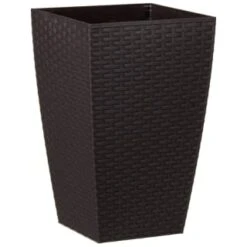 Brown Rattan Effect Decorative Planter 45cm
