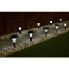 Solar Powered Black Post Lights - White 8pk 2 Solar Powered Black Post Lights - White 8pk -Big Brand Store 331191 solar post lights 9pk white1