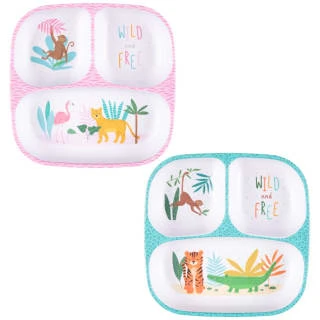 B&M Little Safari Small Kids Platter - Pink 5 B&M Little Safari Small Kids Platter - Pink - Image 3