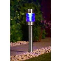 B&M Sicily XL Solar Post Lights 3pk -Big Brand Store 341969 sicily 3pk xl post lights blue1