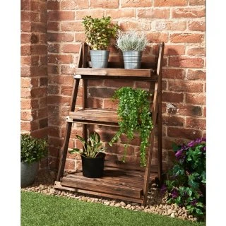 Burntwood 3 Tier Garden Shelf 3 Burntwood 3 Tier Garden Shelf