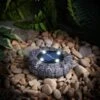 Stone Effect Ground Solar Light - Dark Grey -Big Brand Store 353822 solar gravel ground lights 2