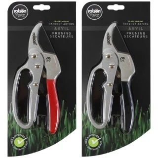 Rolson Signature Anvil Pruning Secateurs - Black 4 Rolson Signature Anvil Pruning Secateurs - Black - Image 2