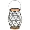 B&M Metal Hexagonal Solar Lantern - Copper 1 B&M Metal Hexagonal Solar Lantern - Copper -Big Brand Store 353880 24cm metal hexagonal solar lantern copper trim 2