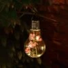 Floral Solar Hanging Bulbs - Pink Flower