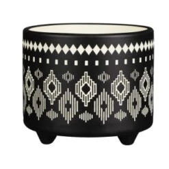 B&M Urban Eden Embossed Footed Planters 3pk - Black 9 B&M Urban Eden Embossed Footed Planters 3pk - Black -Big Brand Store 366531 3pk urban eden plant pot on tripod stand black 3