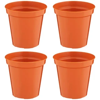 B&M Terracotta Plant Pots 4pk 5 B&M Terracotta Plant Pots 4pk - Image 3