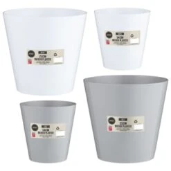 Indoor Planter 14cm - White 7 Indoor Planter 14cm - White -Big Brand Store 369890 369891 369892 369893 21cm indoor planter grey 3