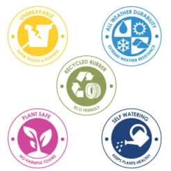 B&M Sonata Planter 71cm - Pewter 11 B&M Sonata Planter 71cm - Pewter -Big Brand Store 377687 377689 377691 377694 377698 377702 sonata planter slate pewter 33cm 50cm 70cm 2 5