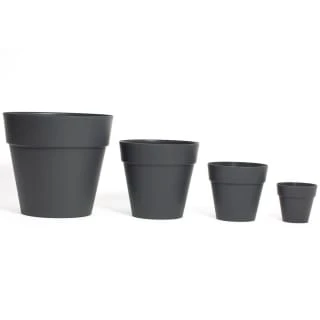 B&M Soho Pot Planter - Charcoal 38cm 4 B&M Soho Pot Planter - Charcoal 38cm - Image 2