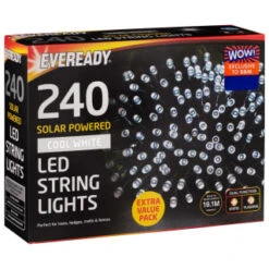 Eveready Solar Powered LED String Lights 240pk - Cool White 11 Eveready Solar Powered LED String Lights 240pk - Cool White -Big Brand Store 379219 eveready 240 soloar powered led string lights