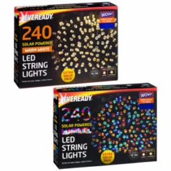 Eveready Solar Powered LED String Lights 240pk - Multicolour 7 Eveready Solar Powered LED String Lights 240pk - Multicolour -Big Brand Store 379220 379223 240pk eveready led string lights main