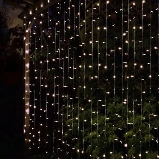 Solar Powered LED Curtain 180cm - 266 Cool White Lights 3 Solar Powered LED Curtain 180cm - 266 Cool White Lights