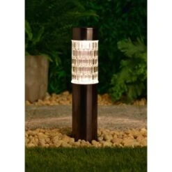 B&M Glass Top Solar Post Light 7 B&M Glass Top Solar Post Light -Big Brand Store 379310 glass top solar post light black nickle 3