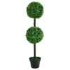 Solar Powered Two Ball Topiary Tree - White LED 93cm 2 Solar Powered Two Ball Topiary Tree - White LED 93cm -Big Brand Store 379353 93cm solar powered two ball topiary tree 40 cool white led