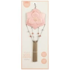 B&M Flower Windchime - Pink -Big Brand Store 379613 boho garden flower tubular windchime pink 2
