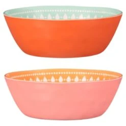 B&M Bloom Print Picnic Bowl - Pink -Big Brand Store 381069 bloom print bowl main