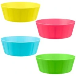 B&M Little Safari Picnic Bowls 4pk -Big Brand Store 381384 kids 4pk colour bowls group