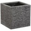 B&M Small Square Planter - Pewter -Big Brand Store 381627 381629 large small square pewter planter 2 1
