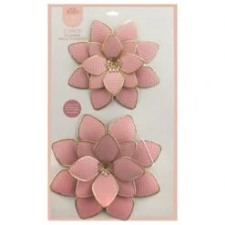 B&M Flower Wall Plaques 2pk - Pink 12 B&M Flower Wall Plaques 2pk - Pink -Big Brand Store 392757 2pk metal wall flowers pink