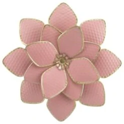 B&M Flower Wall Plaques 2pk - Pink 10 B&M Flower Wall Plaques 2pk - Pink -Big Brand Store 392757 2pk metal wall flowers pink 3