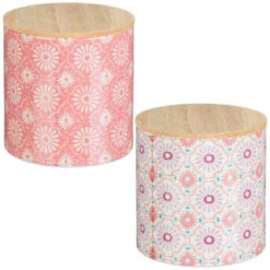 B&M Ceramic Candle With Wooden Lid - White -Big Brand Store 392775 large printed ceramic candle with wooden group