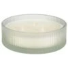 B&M Frosted 3 Wick Candle - White 2 B&M Frosted 3 Wick Candle - White -Big Brand Store 392776 frosted ribbed glass 3 wick candle white