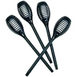 Morocco Solar Powered Flame Effect Post Lights 4pk -Big Brand Store 392878 4 pack morocco solar powered flame effect post lights 3