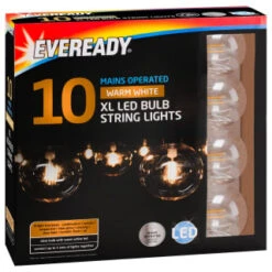 Eveready Mains Powered XL LED Bulb String Lights 10pk - Warm White 9 Eveready Mains Powered XL LED Bulb String Lights 10pk - Warm White -Big Brand Store 392917 eveready 10 mains operated warm white xl led bulb string lights21