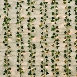 Solar Powered Artificial Ivy Leaf Curtain 180 X 180cm 9 Solar Powered Artificial Ivy Leaf Curtain 180 X 180cm -Big Brand Store 392924 180x180cm solar artificial ivy leaf curtain 4
