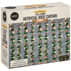 Artificial Rose Solar Curtain -Big Brand Store 392925 150x150cm artificial rose solar curtain 3