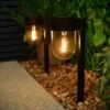 Monaco Solar Powered Post Lights 2pk -Big Brand Store 392976 2 pack monaco solar powered post lights