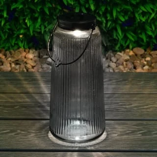 Solar Powered Tinted Glass Lantern 4 Solar Powered Tinted Glass Lantern - Image 2