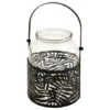 B&M Urban Eden Glass & Metal Jar - Black -Big Brand Store 393039 urban edan metal and glass jar black