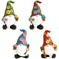 B&M Gonk Gnome Ornament With Solar Flower Hat - Blue 7 B&M Gonk Gnome Ornament With Solar Flower Hat - Blue -Big Brand Store 393077 gonk gnome ornament with solar flower hat group