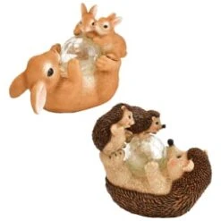 B&M Resin Rabbit Family With Solar Light 7 B&M Resin Rabbit Family With Solar Light -Big Brand Store 393078 resin family with solar light hedgehog
