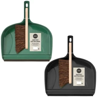 Heavy Duty Dustpan & Bassine Brush Set - Black 6 Heavy Duty Dustpan & Bassine Brush Set - Black - Image 4