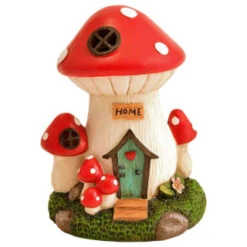 B&M Assorted Mushroom House Ornament With Glowing Solar Light 11 B&M Assorted Mushroom House Ornament With Glowing Solar Light -Big Brand Store 393429 mushroom house ornament with glowing solar light