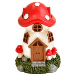 B&M Assorted Mushroom House Ornament With Glowing Solar Light 12 B&M Assorted Mushroom House Ornament With Glowing Solar Light -Big Brand Store 393429 mushroom house ornament with glowing solar light 3