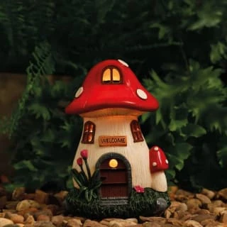 B&M Assorted Mushroom House Ornament With Glowing Solar Light 9 B&M Assorted Mushroom House Ornament With Glowing Solar Light - Image 7