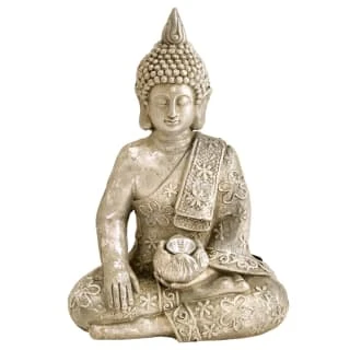 B&M Sitting Buddha Ornament With LED Light 3 B&M Sitting Buddha Ornament With LED Light