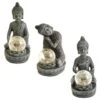 B&M Assorted Sitting Solar Buddha Garden Ornament