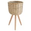 B&M Woven Washed Planter On Legs -Big Brand Store 393656 woven washed planter on legs