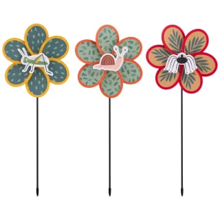 B&M Kids Insect Windmill Stakes 3pk 3 B&M Kids Insect Windmill Stakes 3pk