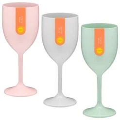 B&M Simply Summer Wine Glass - Grey -Big Brand Store 394256 colour wine glass group