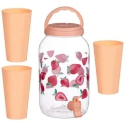 B&M Drinks Dispenser - Strawberries 9 B&M Drinks Dispenser - Strawberries -Big Brand Store 394274 fruit print dispenser strawberry